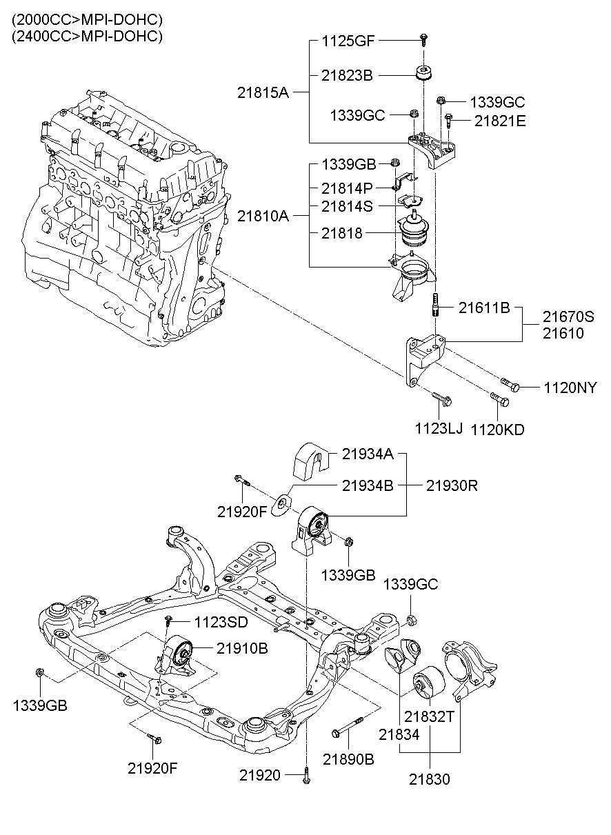 SONATA 05> ARKA MOTOR TAKOZU OTOMATİK — temsili görsel